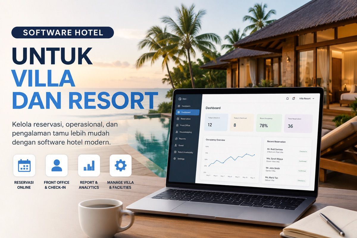 SOFTWARE HOTEL UNTUK VILLA DAN RESORT. VHP SEBAGAI PILIHAN UTAMA INDUSTRI HOSPITALITY